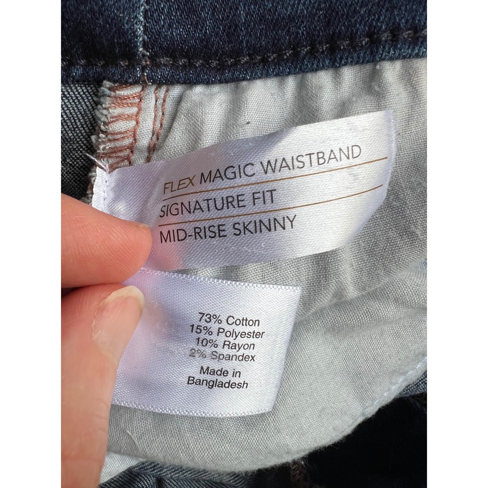 Lane Bryant Signature Fit Mid-Rise Skinny Jeans Flex Magic Waistband Plus Sz 28 - Picture 4 of 4